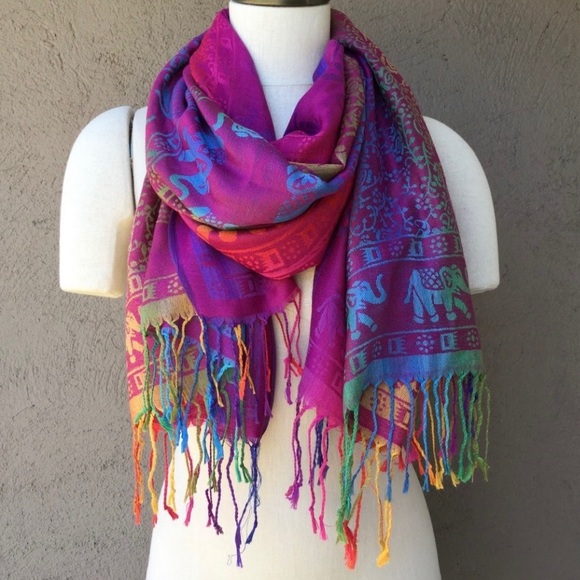 Paskmina Accessories - Vibrant Hand Woven Scarf / Sarong